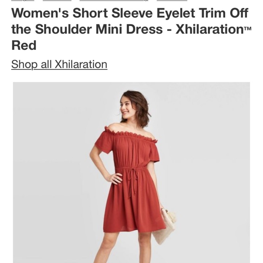 ISO Xhilaration Target Off Shoulder Red Dress!
